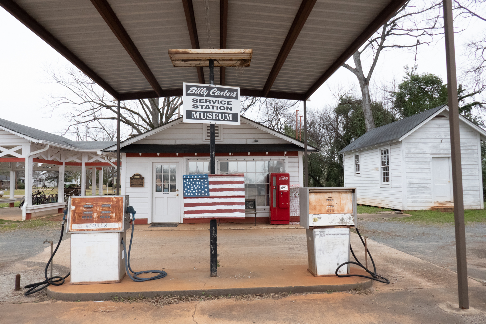Billy Carter's gas station along the main street in the tiny town of Plains, Georgia