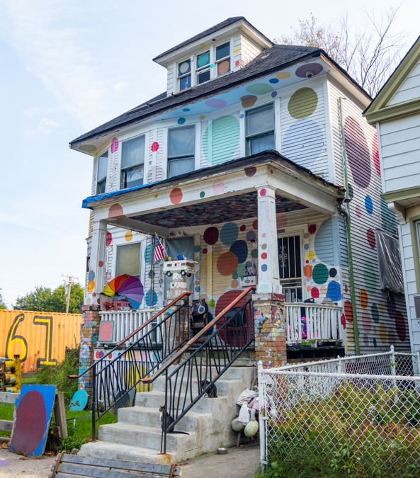 Heidelberg Project, Detroit, painted house by Tyree Guyton. 
