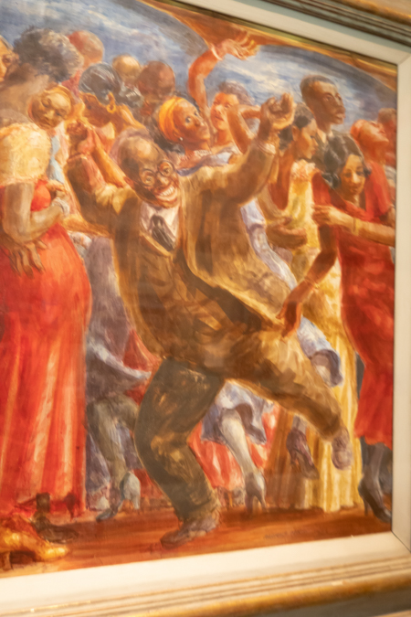Detail from a Reginald Marsh painting at the Detroit Institute of Arts.